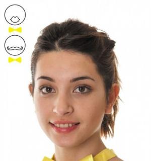 Noeud papillon jaune fluo