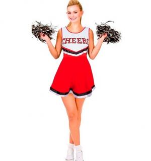 Cheerleader pompom girl rouge Cheers taille XL