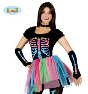 Squelette femme tutu couleur