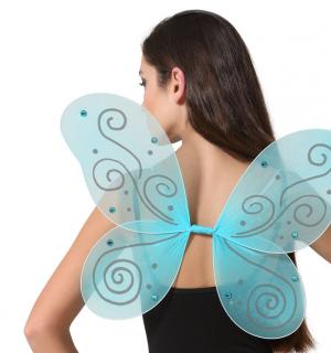Ailes de papillon / fée bleu 48x37cm