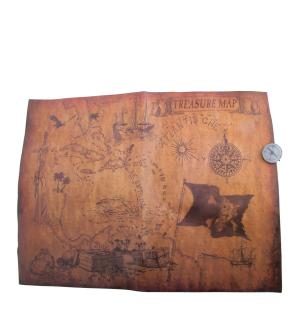 Carte au trésor de pirate + boussole