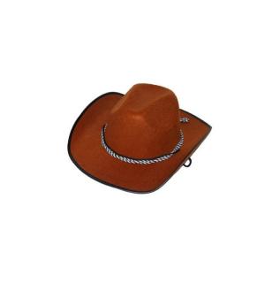 Chapeau adulte Cowboy marron à clous ou à cordelette