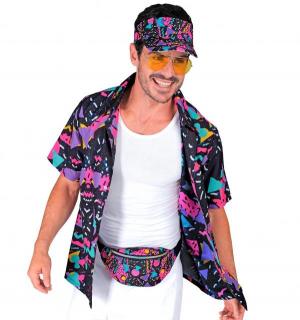 Chemise années 80 funk fashion bariolée taille L/XL