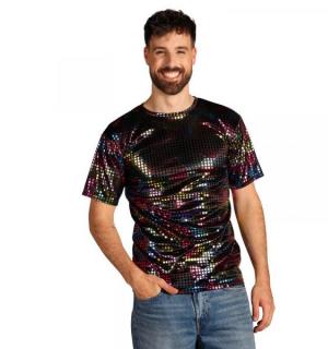 Tee-shirt disco multicolore homme taille XL