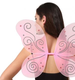 Ailes de papillon / fée rose 48x37cm