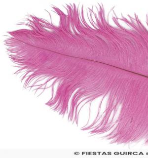 Plume queue d'autruche rose ou fuchsia 30/40 cm