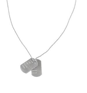 Collier plaques militaire soldat USA dog tag