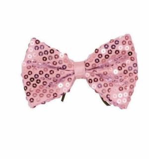 Noeud papillon à sequin rose