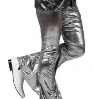 Pantalon disco argent taille L/XL