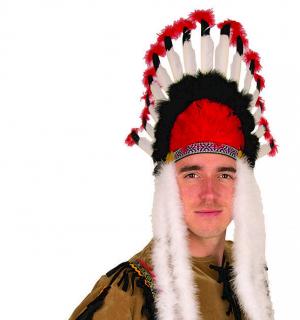 Coiffe indien noire et blanche