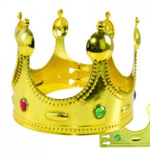 Couronne roi dorée avec pierres