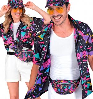 Chemise années 80 funk fashion bariolée taille S/M
