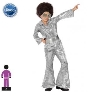 Combinaison disco argent taille 7/9 ans