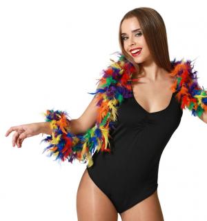 Boa en plumes 45 grammes multicolore