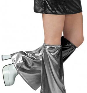 Pattes éléphant satin argent