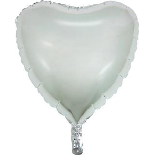Ballon en mylar métallisé coeur argent