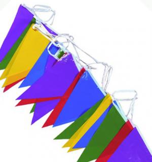 Guirlande fanions plastique 10 mètres multicolore