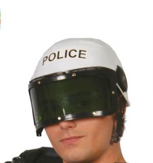 Casque policier enfant blanc