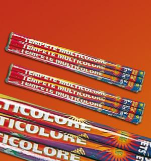 Paquet de 6 chandelles multicolores
