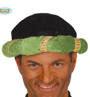 Coiffe médiévale verte