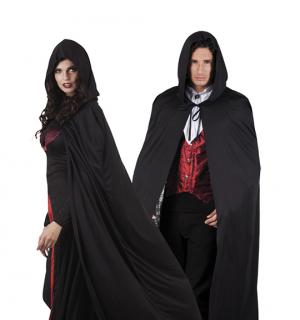 Cape noire avec capuche 180 cm