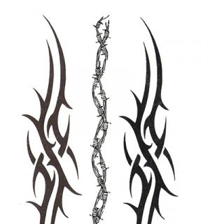 Tatouage temporaire tribal et barbelé