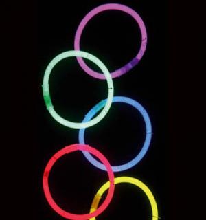 100 bracelets lumineux fluo multicolores