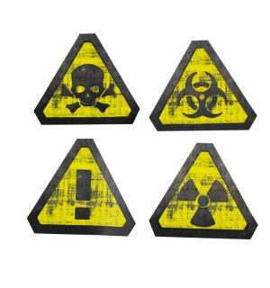 4 Autocollants d'avertissement danger