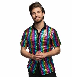 Chemise disco Diamond multicolore taille M