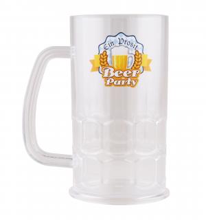 Chope à biere en plastique