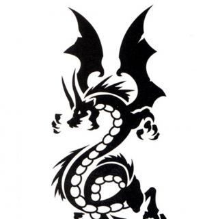 Tatouage temporaire Dragon tribal