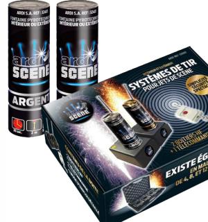Pack complet système de tir 2 bases + 2 jets de scène 2m 25s