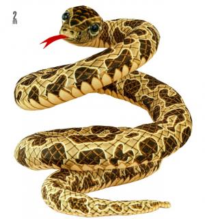 Serpent 200cm en peluche pour décoration