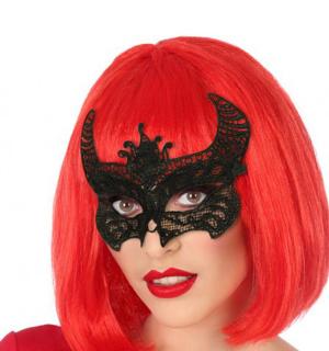 Loup dentelle amidonnée diable