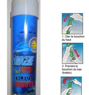 Fumigène à frottoir bleu 1mn