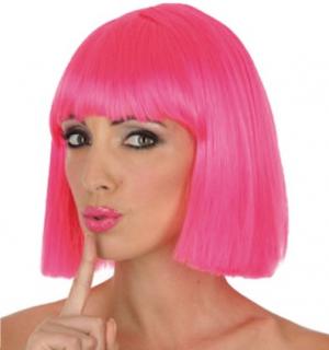 Perruque Crazy fluo rose