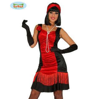 Robe Charleston noire et rouge taille XL