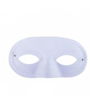 Loup domino satin adulte blanc