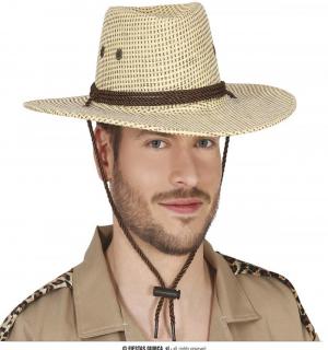 Chapeau aventurier tissu beige