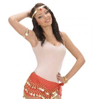 Ceinture pièces orientale rouge
