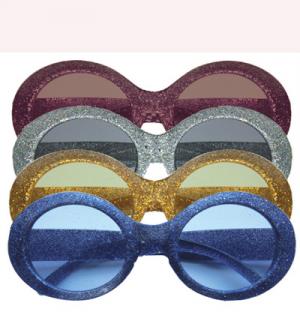 Lunettes maxi ronde à paillettes