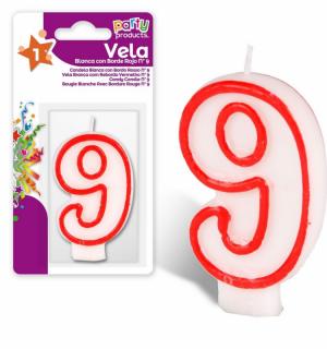 Bougie anniversaire chiffre 9