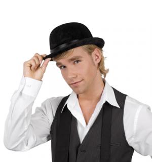 Chapeau melon velours noir