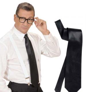 Cravate satin noire