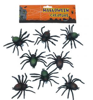 Sachet 8 araignées 7cm