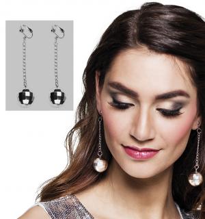 Boucles d'oreilles boules à facette