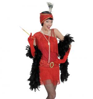 Robe Charleston rouge frangée taille S