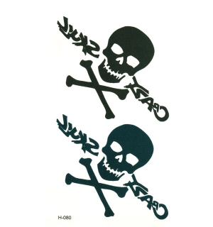 Tatouage temporaire tête de mort pirate