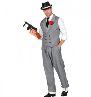 Gangster gris à gilet taille L