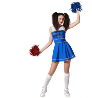 Cheerleader pompom girl bleue USA taille M/L